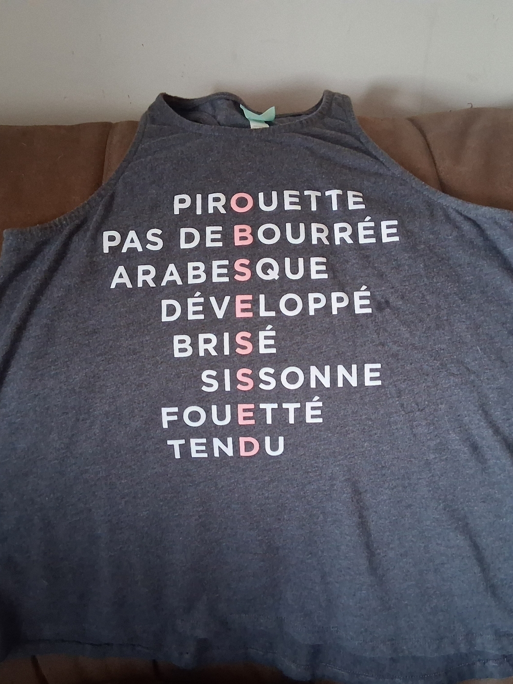 Women's Gray Dance Terminology Tank Top